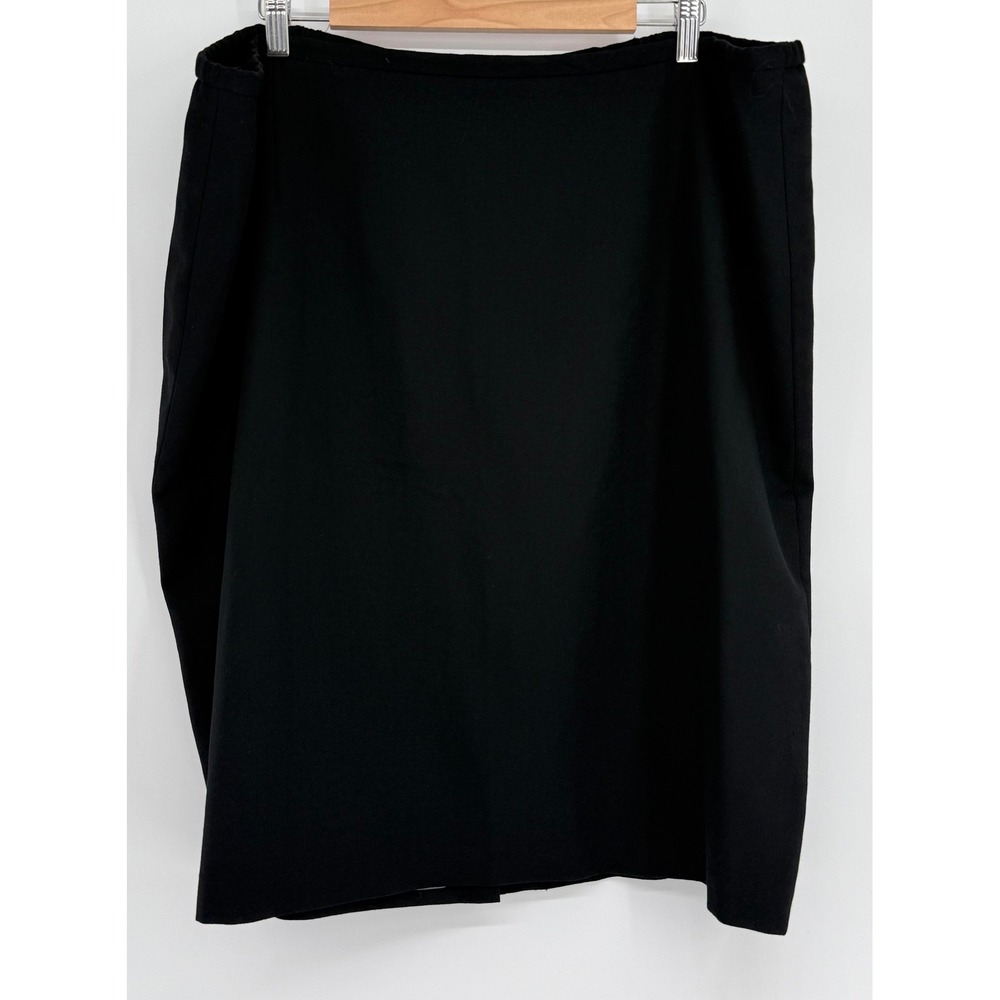 Andrea Viccaro Woman Black 100% Wool Pencil Skirt Plus Career Office Sz 22W
